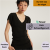 Elegantes Tencel Shirt  mit V-Ausschnitt - lemsa-shop.com