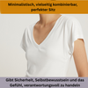 Elegantes Tencel Shirt  mit V-Ausschnitt - lemsa-shop.com