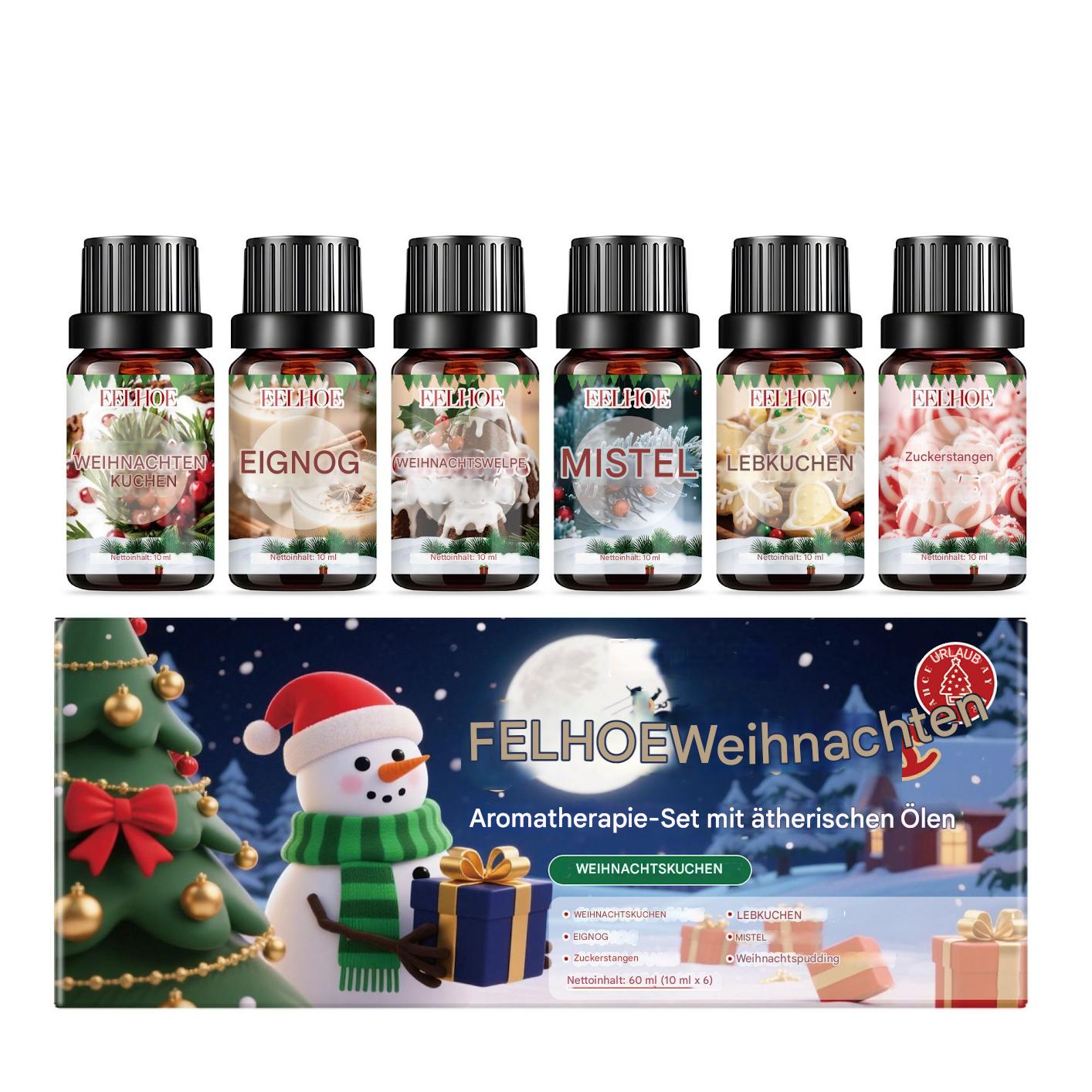 6 festliche Duftöle in eleganter Geschenkverpackung