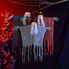 Aufgehängtes Halloween-Gespenst mit leuchtenden Augen - Gruseldekoration für Zuhause
