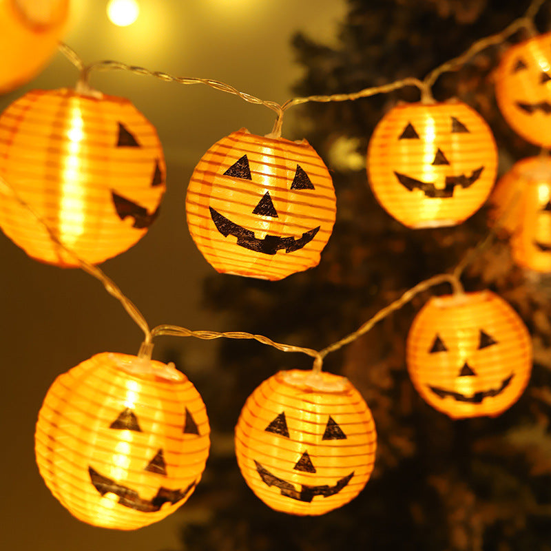 Halloween Lichterkette mit gruseligen Motiven