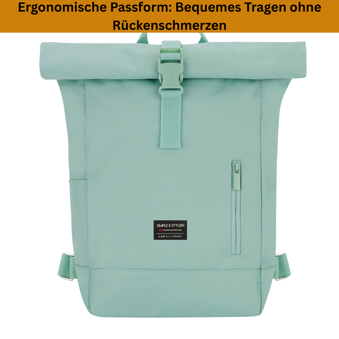 Moderner rosa Rolltop Rucksack von Lemsa-shop.com - wasserdicht und geräumig