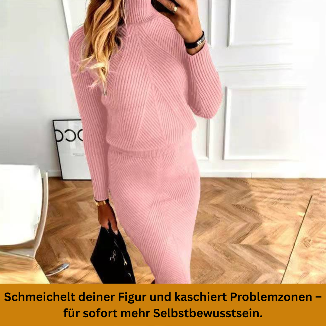 Elegantes Strickkleid für den Herbst