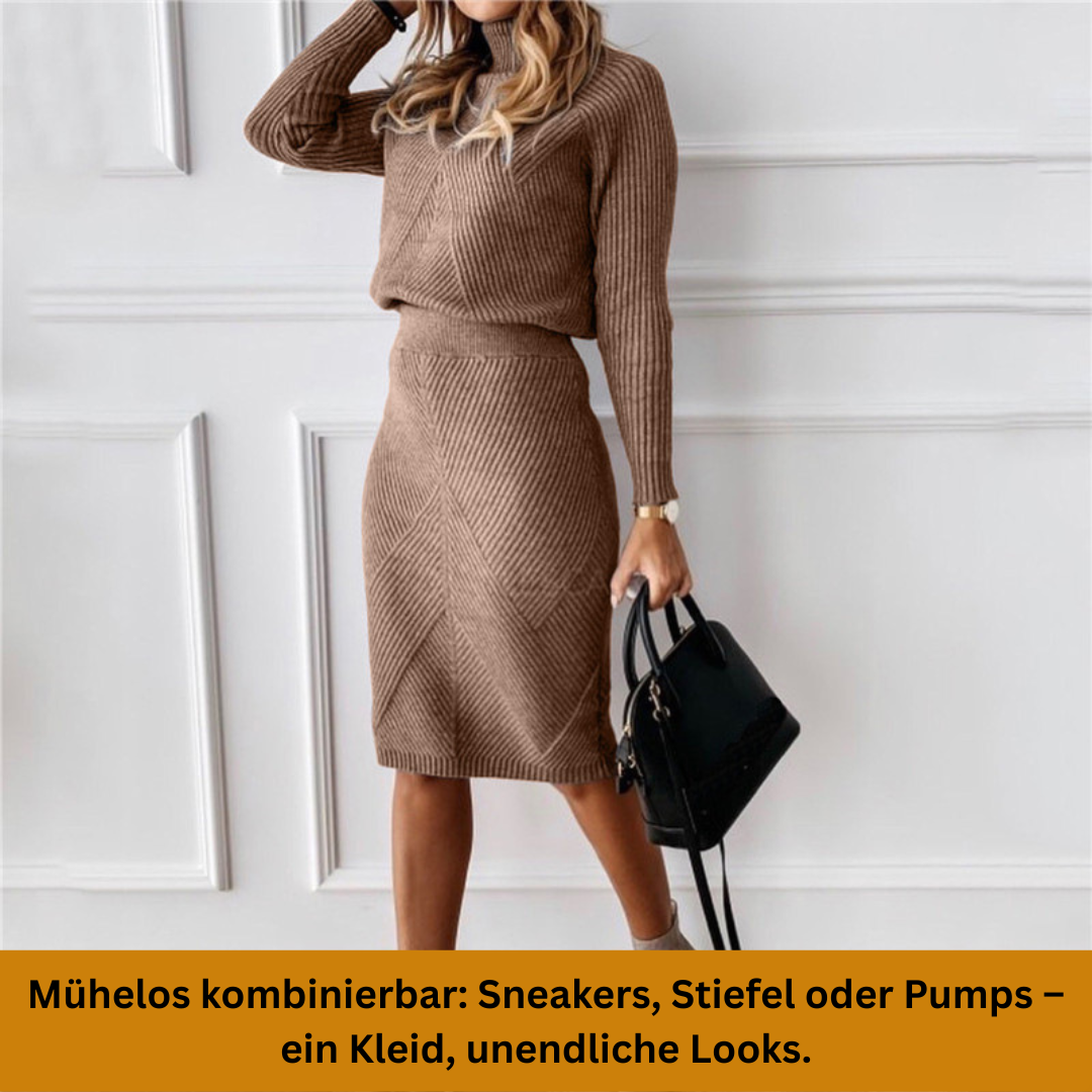 Elegantes Strickkleid für den Herbst