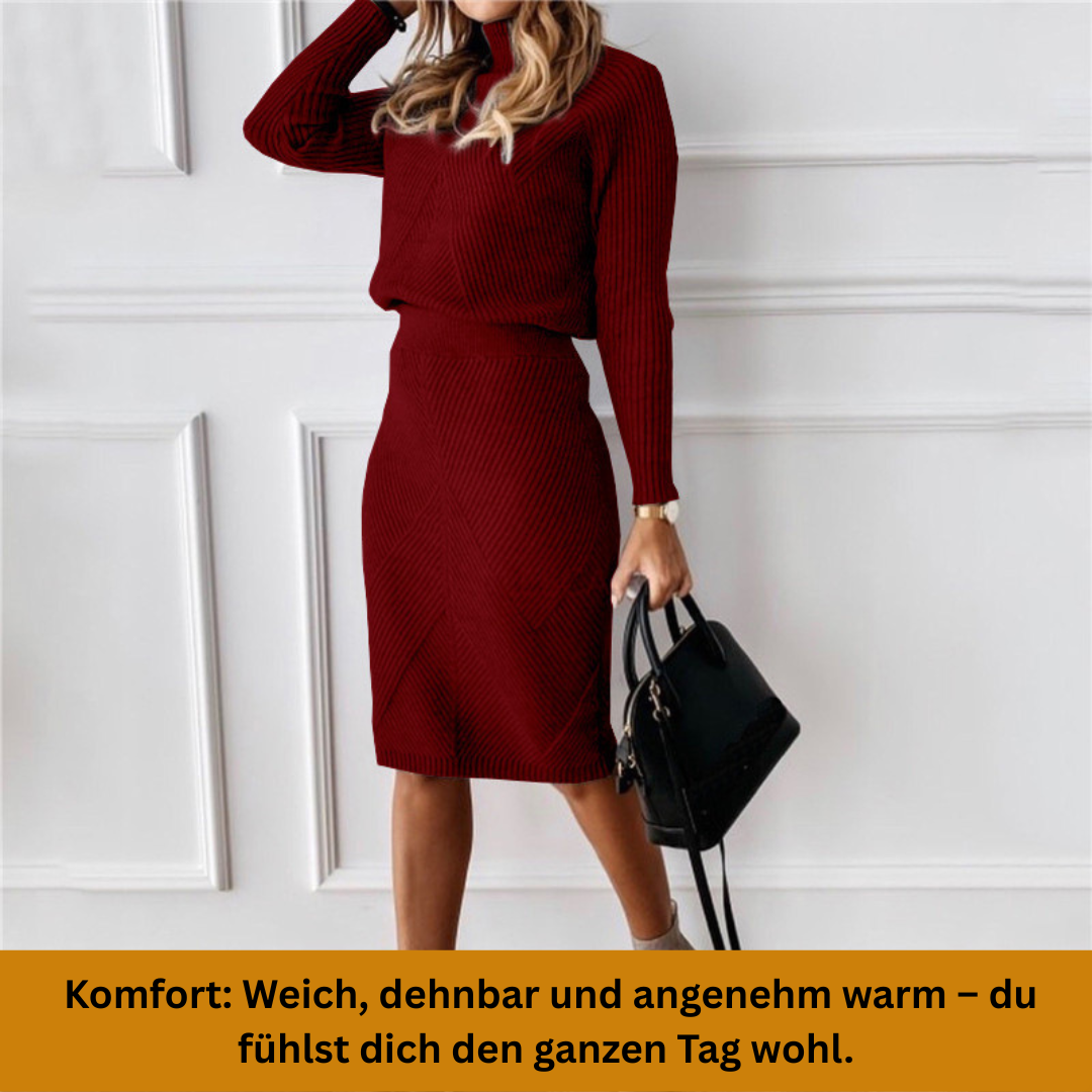 Elegantes Strickkleid für den Herbst