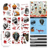 Farbige Gruselmotive als Fensteraufkleber für Halloween