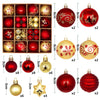 Rot -Goldene festliche Weihnachtskugeln im 44 teiligen Set für den Christbaum