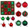 Rot - Grüne festliche Weihnachtskugeln im 44 teiligen Set für den Christbaum