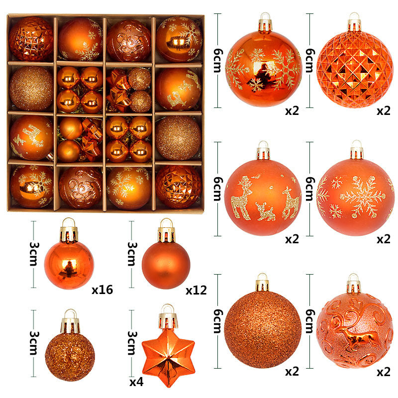 Rote festliche Weihnachtskugeln im 44 teiligen Set für den Christbaum